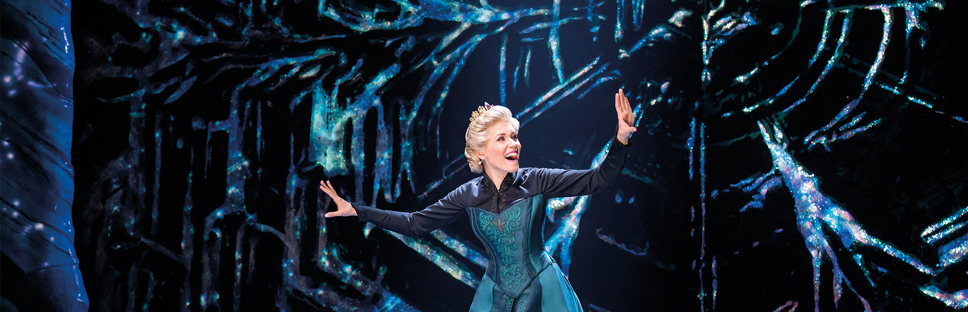 Elsa singing on stage - live performance