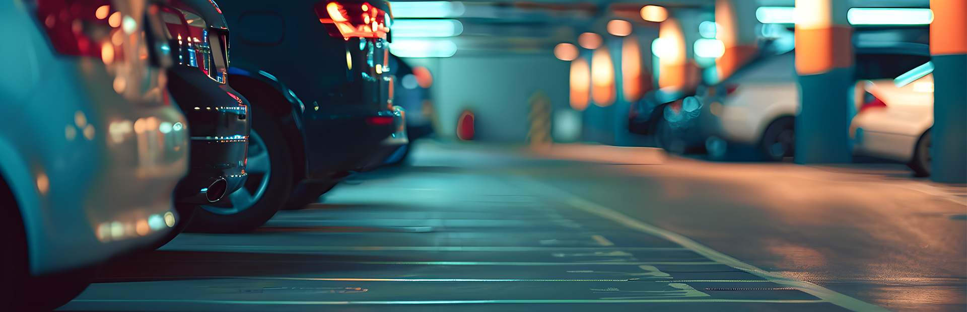Tiefgarage mit geparkten Autos SI-SUITES Stuttgart