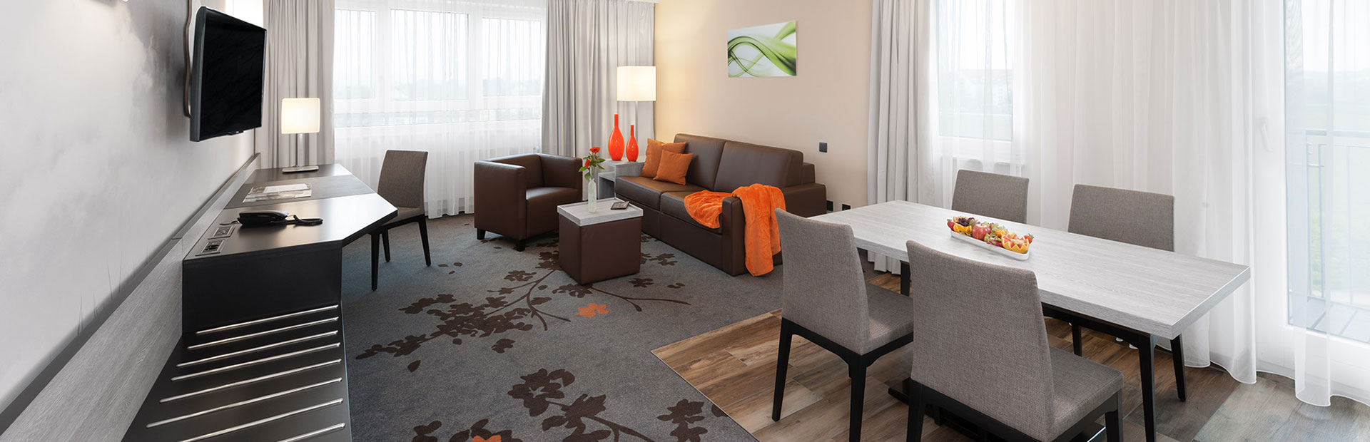 Wohnzimmer im Superior-Zimmer - SI-SUITES Hotel Stuttgart